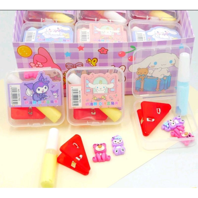 

DIY paper clip / Jepit buku/ sanck karakter Sanrio lucu bagus free box