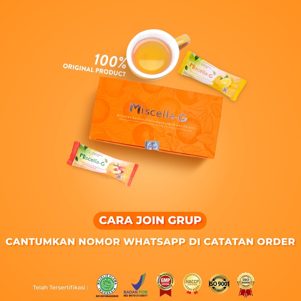 

83 MISCELLA-G | Suplemen untuk PROMIL , BUMIL , BUSUI , PERAWATAN KECANTIKAN dan KESEHATAN TUBUH | HALAL | BPOM ❂Promo