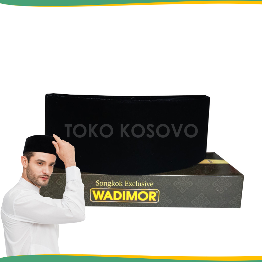 Kopiah Wadimor Full AC, Non AC, Susun, Hitam, Maroon, Merah, Hijau, Tinggi 7 8 9 10 Cm ORIGINAL Peci