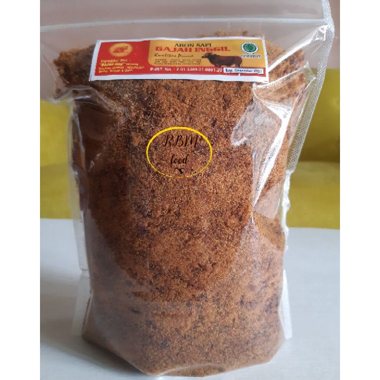 

TR46 Abon Asli Sapi kemasan 1kg & setengah Kg Gajah Inggil/Gajah Mas (sapi & ayam) 34
