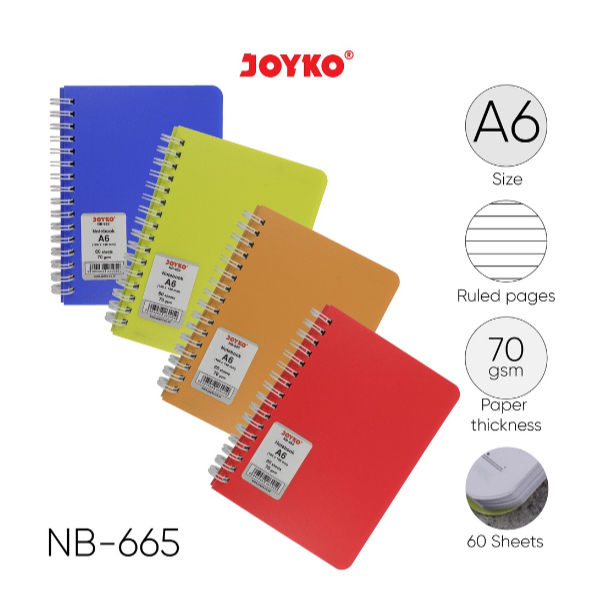 

Notebook Diary Agenda Buku Catatan Bergaris Joyko NB-665 60 Lembar