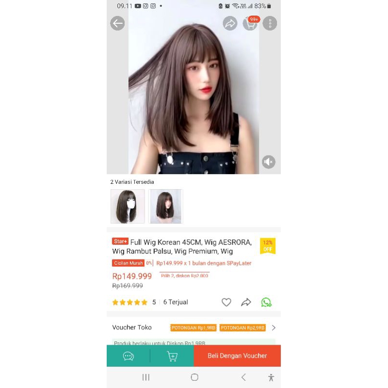 WIG #wig #rambutpalsu #wigpendek #wig korea #preloved