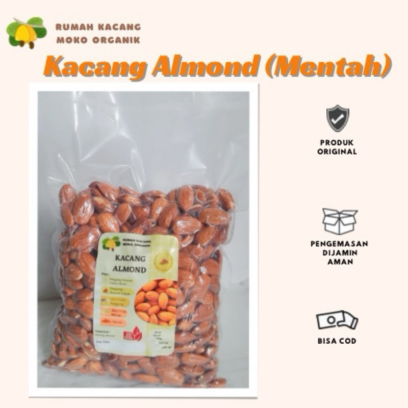 

Kacang Almond (Mentah) 250 gr