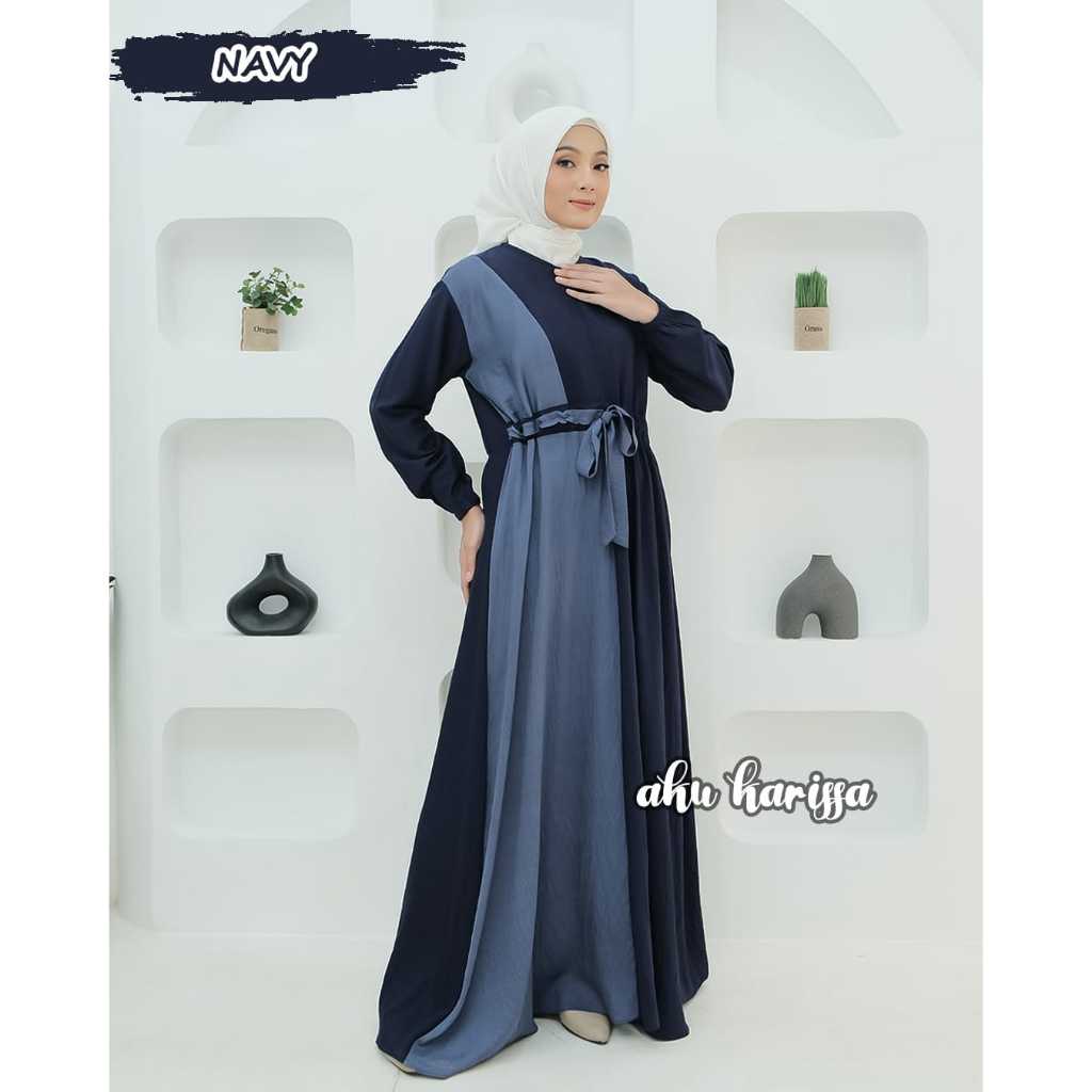 GAMIS POLOLINEN AFRIN ORIGINAL AKU KARISSA DRESS LINEN AFRINA CASUAL MODIS MODERN ootd kondangan leb