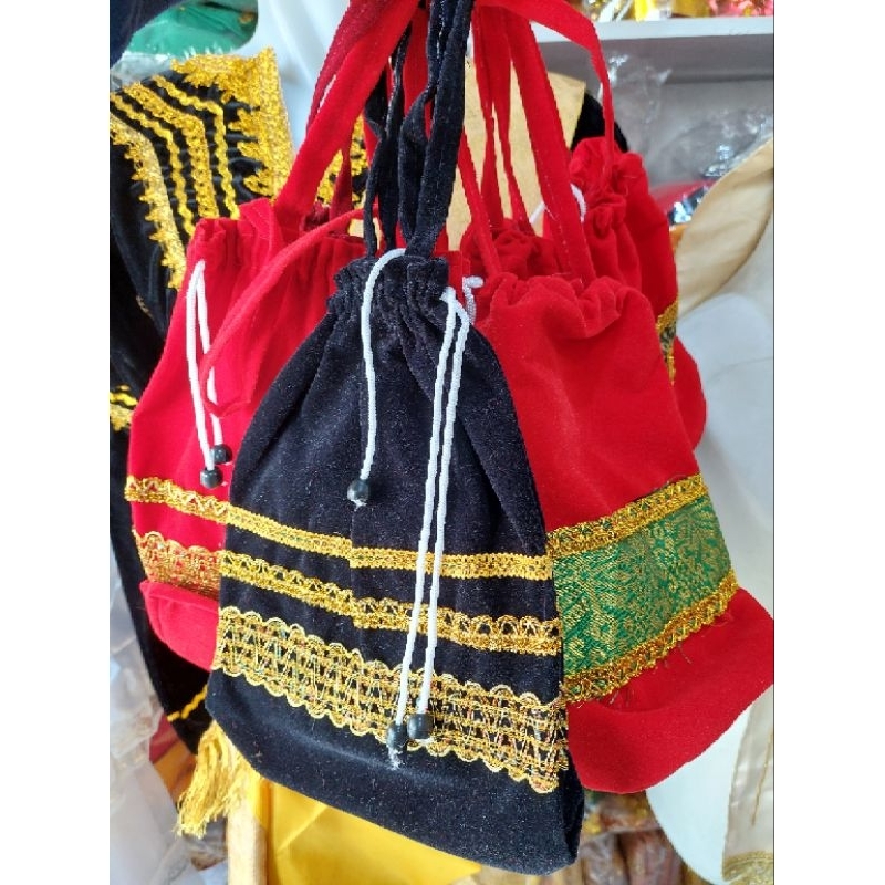 Tas Serut Uncang Beludru