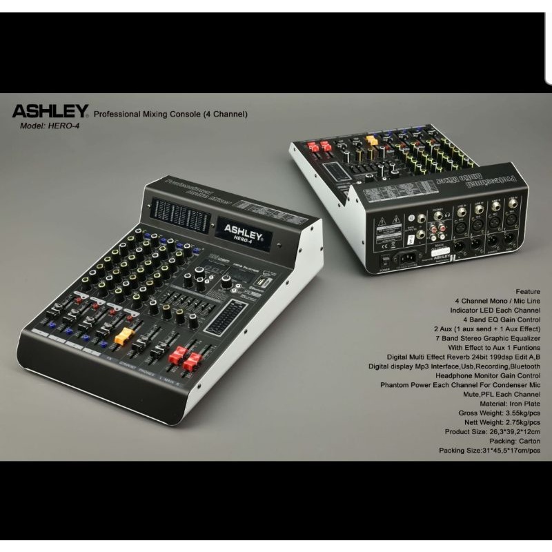 Mixer 4 Channel Ashley Hero 4