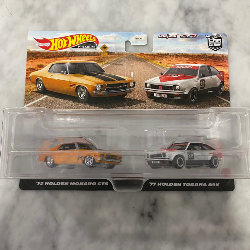 Hot Wheels Premium Twin Pack 1973 Holden Monaro GTS & 77 Holden Torana A9X