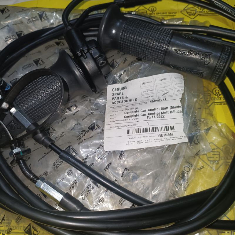 Kabel Gas Komplit Sprint Primavera / Handgrip Set Vespa Matic