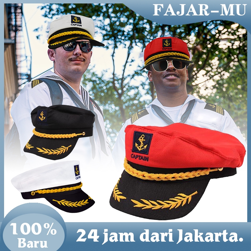 Topi Pelaut Topi Angkatan Laut Topi Kapten Kapal Laut Topi Captain Pelaut Topi Kapten Sailor Topi Na
