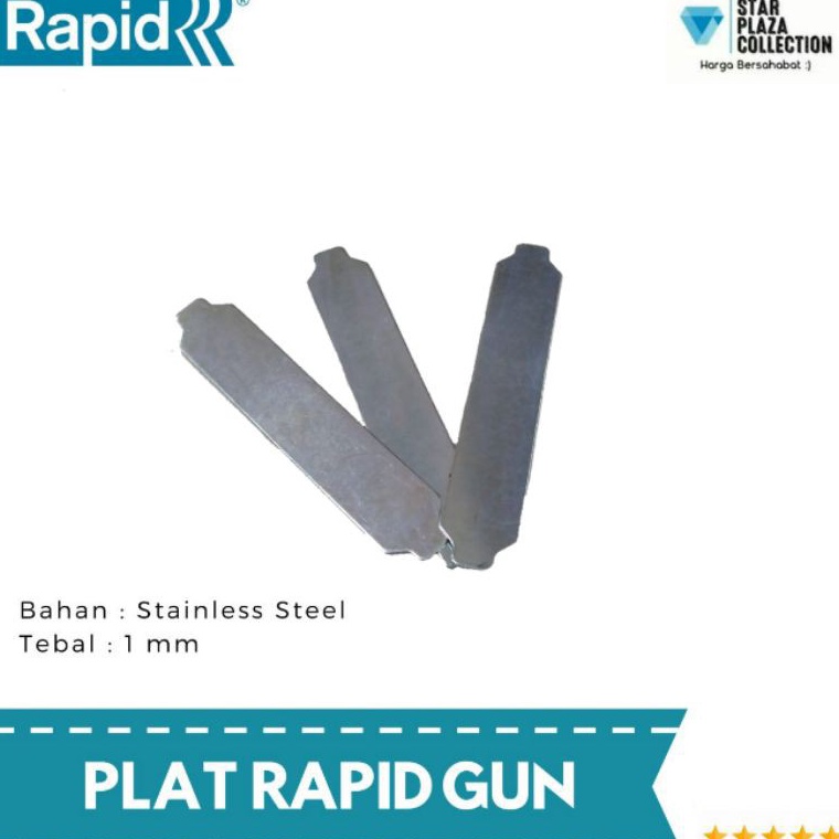 

Stok terbatas - Plat Rapid Gun (Stainless Steel) - Sparepart Staples Rapid Gun R23 (Isi 3 pcs)