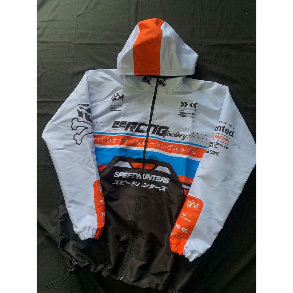 JAKET WINDBREAKER WATERPROOF PRINTING CUSTOM, JAKET OUTDOOR, JAKET CUSTOM FULL PRINTING