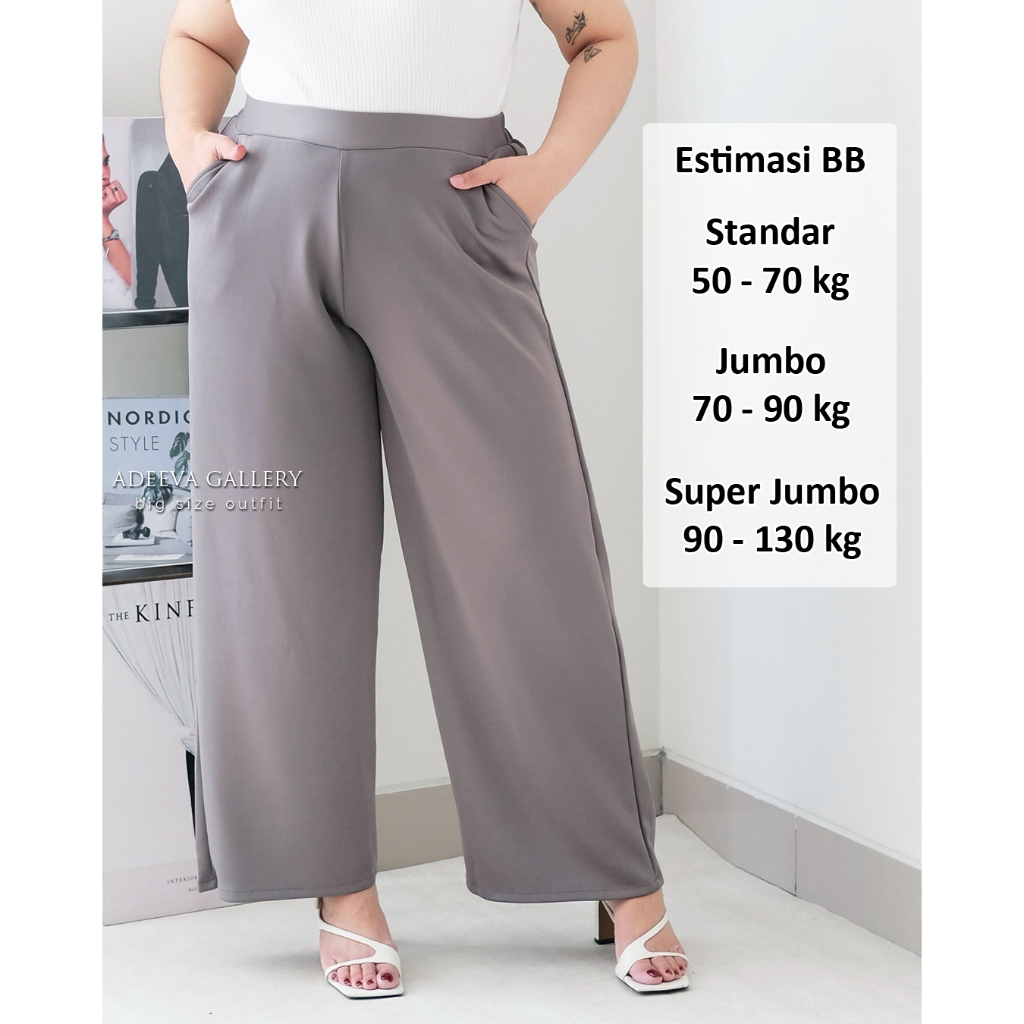 ADEEVA Kulot Highwaist Scuba Jumbo