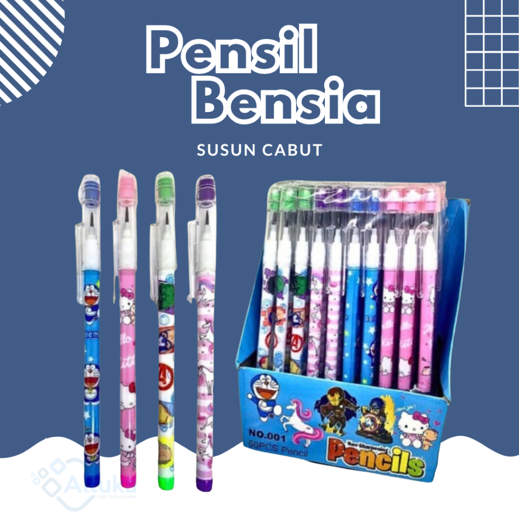 

Pensil Bensia / Susun Cabut Doraemon Hello Kitty Karakter 001