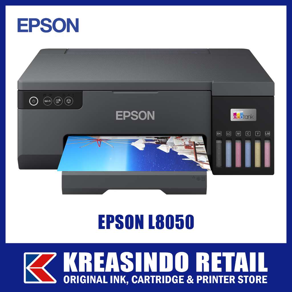 Epson L8050 WiFi Photo Printer 6 Warna (Pengganti L805)