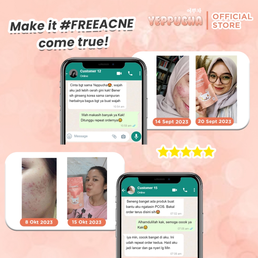 

RB22 Yeppucha Detox Acne Tea Wajah bersih Bebas Jerawat Hormonal Dari Dalam Atasi Bekas Jerawat