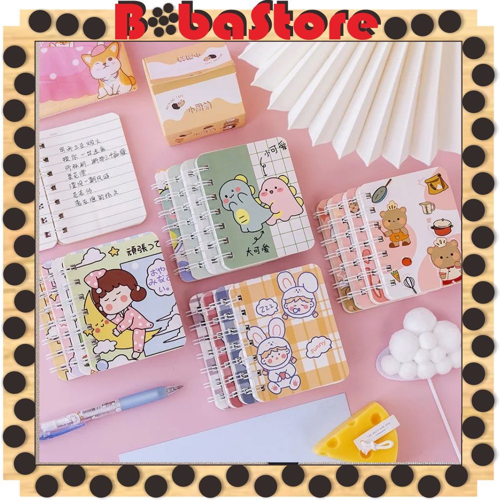 

⭐Bobastore⭐ Buku Catatan Kecil Notebook Ring Motif / Notebook Ring Motif / Buku Catatan Ring / Buku Mini Alat Tulis Portable S101