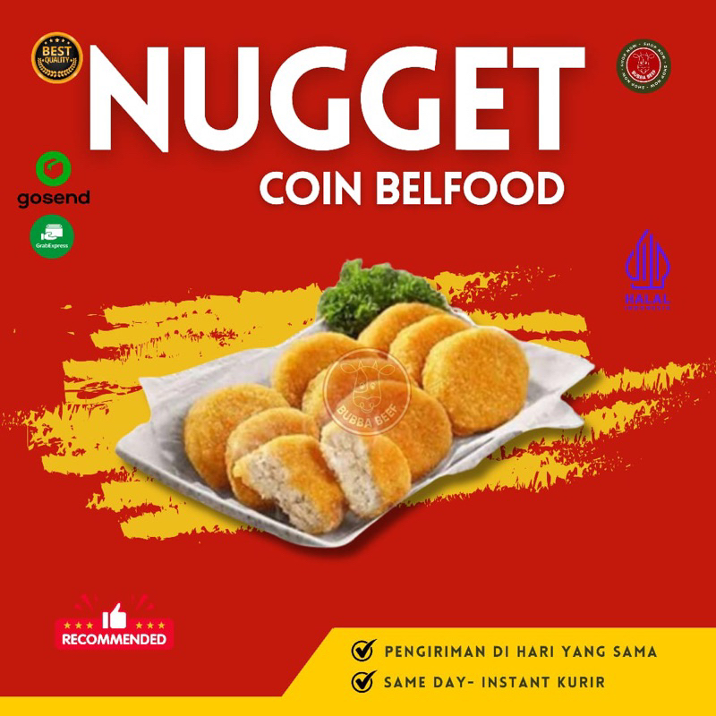 

Nugget Coin Belfoods | Nugget Ayam Bentuk Coin/Bulat | Chicken Nugget Belfoods | Naget Ayam Bulat | Frozenfood Nugget Belfoods