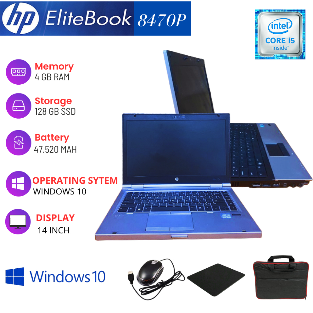 LAPTOP HP ELITEBOOK 8440p 8460p 8470p SECOND GARANSI 100% COCOK BUAT ANAK SEKOLAH