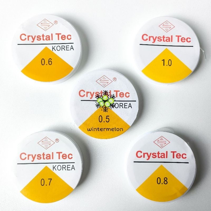 1 Roll Tali Senar Elastis Crystal Tec 0,4/0,5/0,6/0,7/0,8/1,0 mm / Tali Karet Kenur / Tali Gelang / 