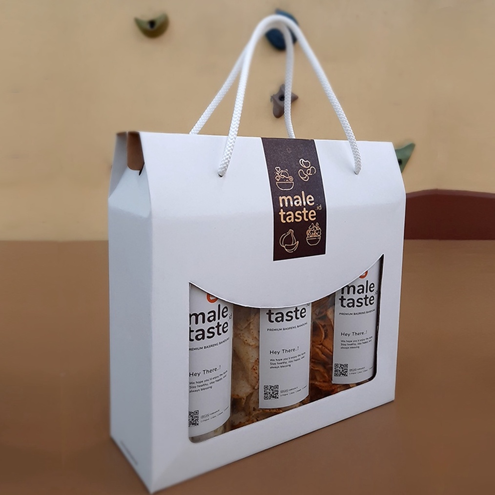 

12.12 Terlaris Hampers Premium Unik Elegant Maletaste ID - Gable Box Putih Oleh-oleh Khas Bandung murah
