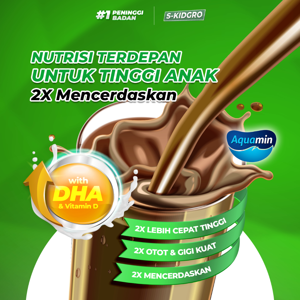 

S-KIDGRO Peninggi Badan Anak Terbaik - Rasa Coklat