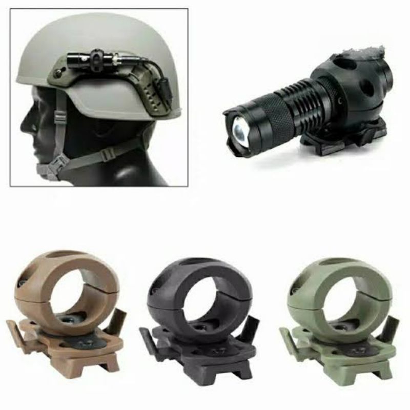 Senter mini senter helm kepala recharge outdoor led flashlight 2000 lumena