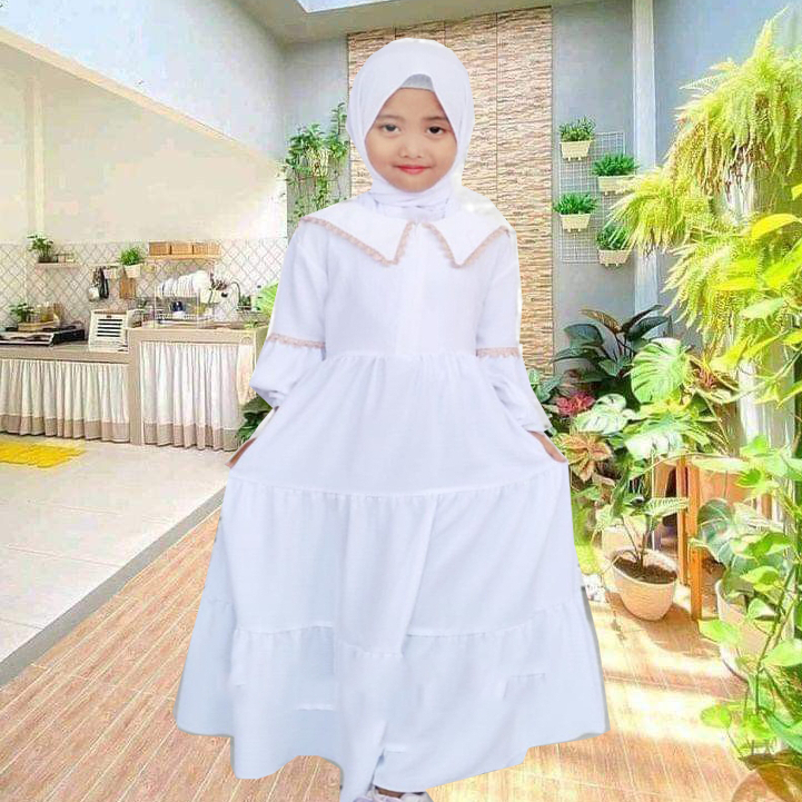 gamis anak perempuan crinkle airflow