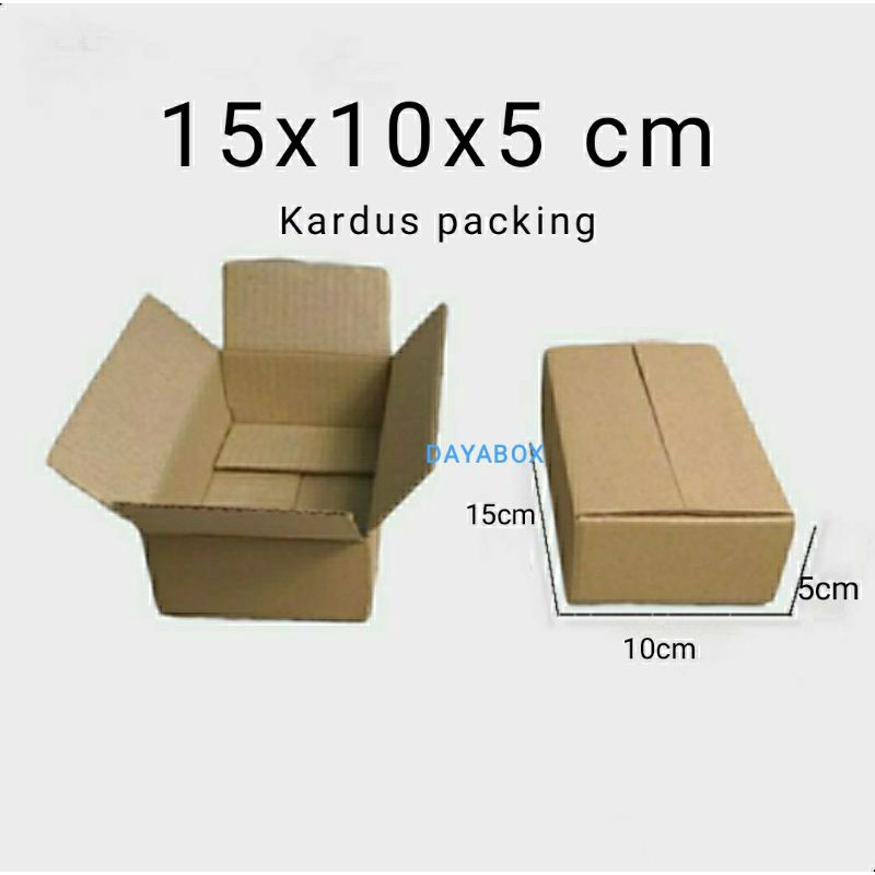 

Kardus Kecil UK 15x10x5 cm singgel wall polos
