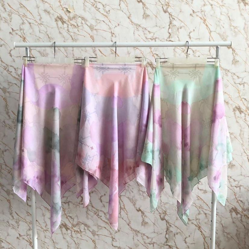 Alisha Scarf Voal Motif Eksklusif 115x115 cm by RiaMiranda - Hijab Segi Empat Elegan