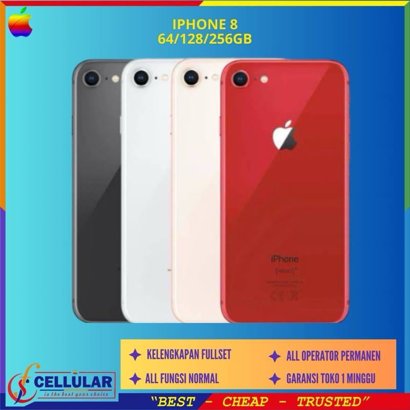 EX IBOX || IPHONE 8 64GB ORIGINAL FULLSET