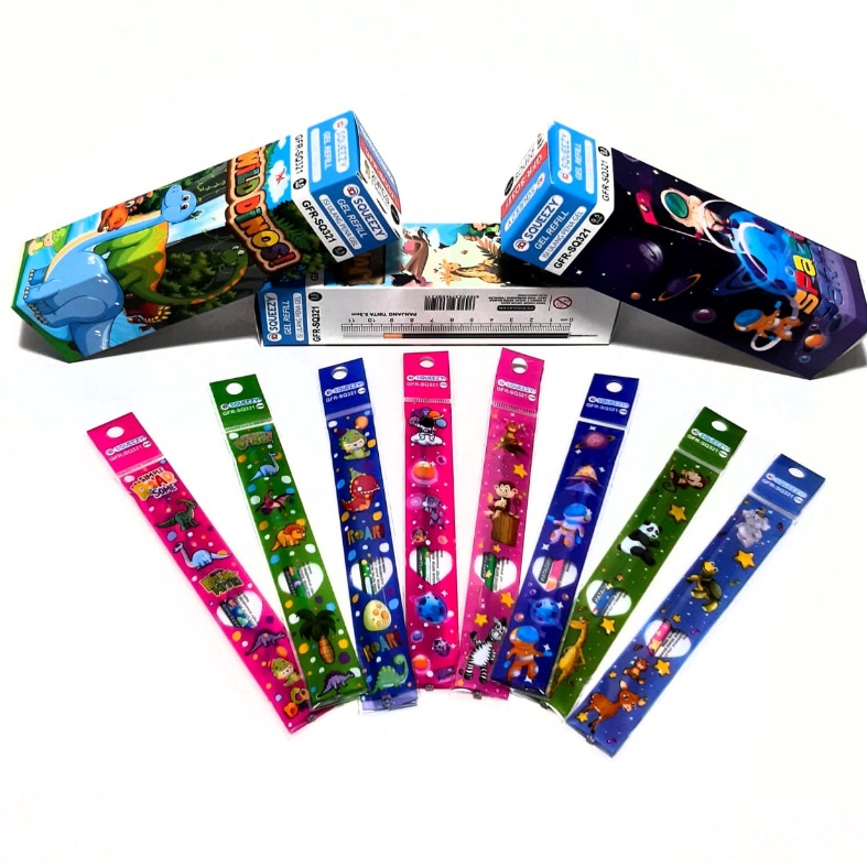 

Bestseller Harga Grosir (1kotak / 20 pcs ) Refill ISI Ulang Pulpen Gel 0.5mm SQUEEZY GFR-SQ321