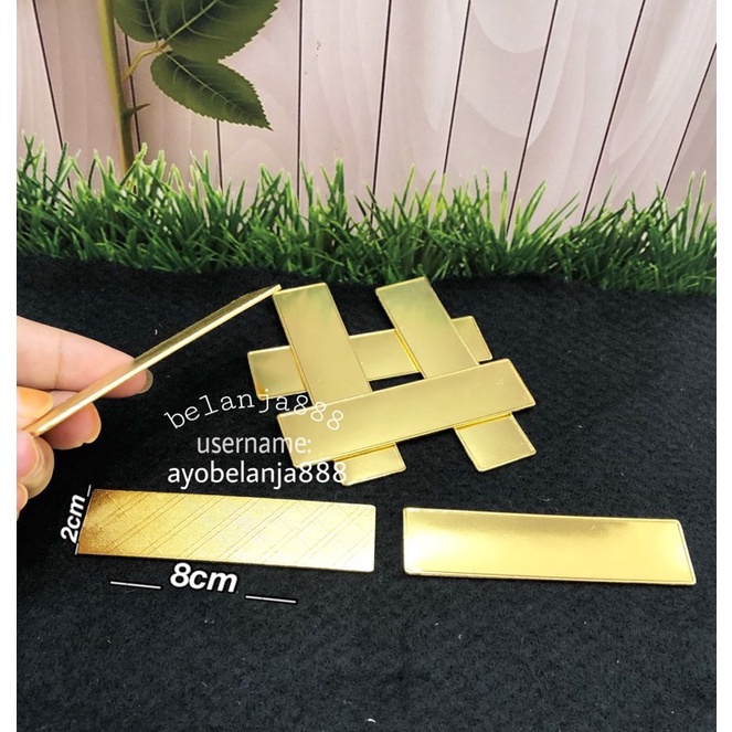 

Best Produk Plat papan nama dada polos gold tebal 2mm 2cmx8cm satuan