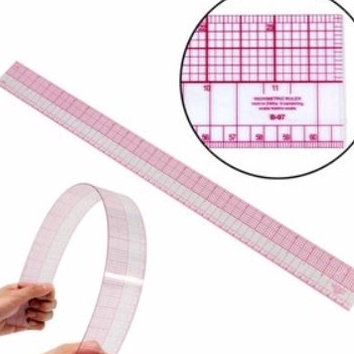

★★★★ Penggaris Pola / Skala Metric Protractor B-97 (60 CM) B97 Untuk Membuat Pola Pakaian Baju Penggaris Tailor Penggaris Kain
