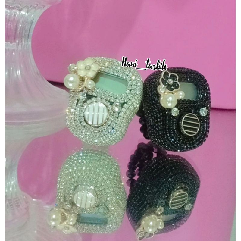 Hani Tasbih digital swarovski mutiara bunga tombol garis costume nama