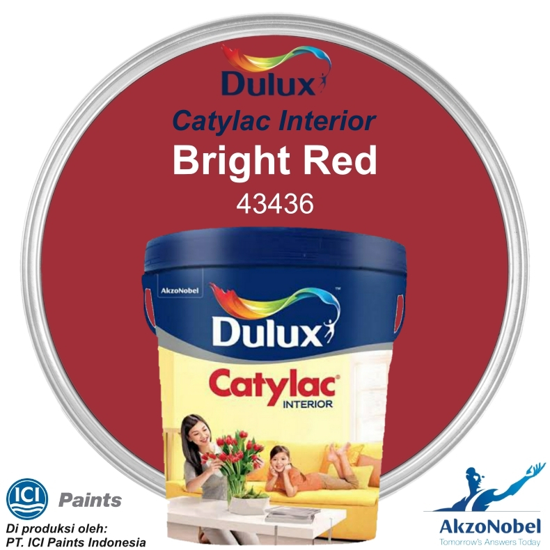 CAT DULUX CATYLAC INTERIOR 5 KG - BRIGHT RED 43436