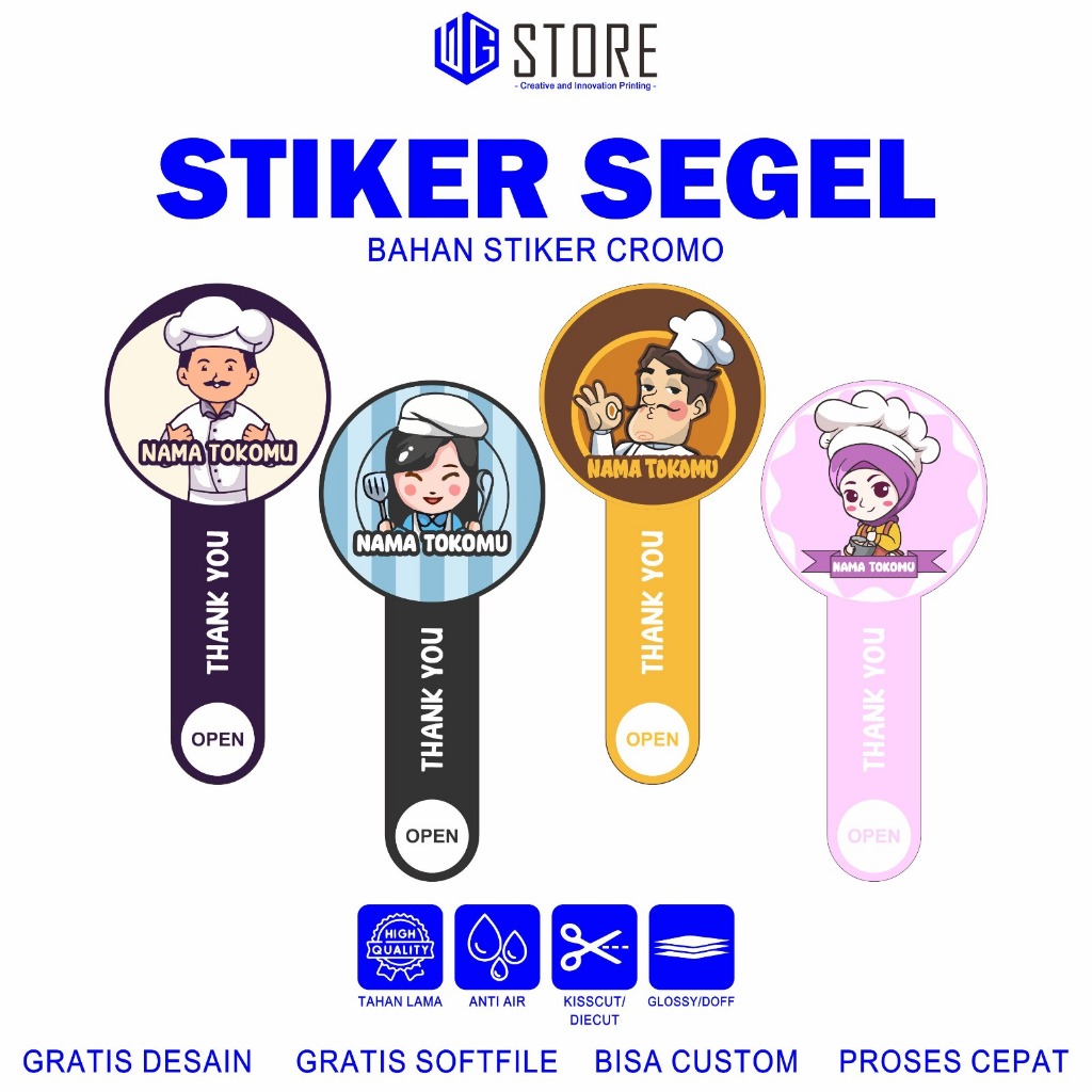 

Sticker Segel Botol dan Toples / Stiker Custom Murah / Segel Makanan Kemasan / Label Makanan