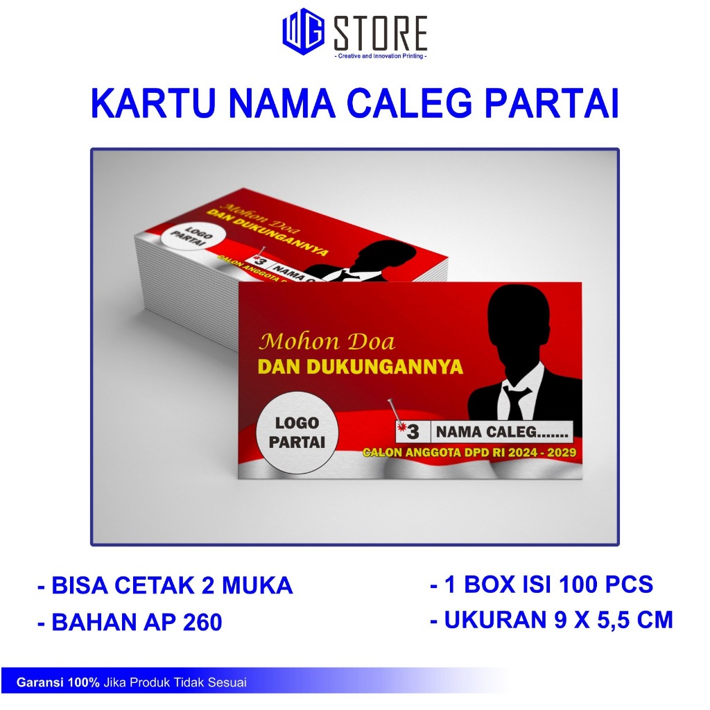 

CETAK KARTU NAMA PARTAI / CALEG / PILKADA