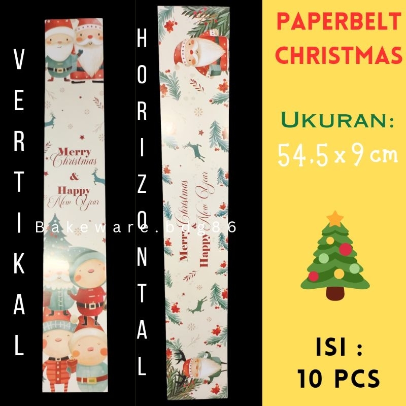 

PAPER BELT CHRISTMAS / PAPERBELT NATAL 54,5 X 9 CM KERTAS AP 150 GR BOX HAMPERS NATAL