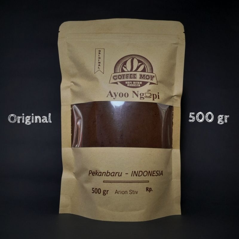 

Kopi hitam bubuk Robusta bland.kemasan 500grm