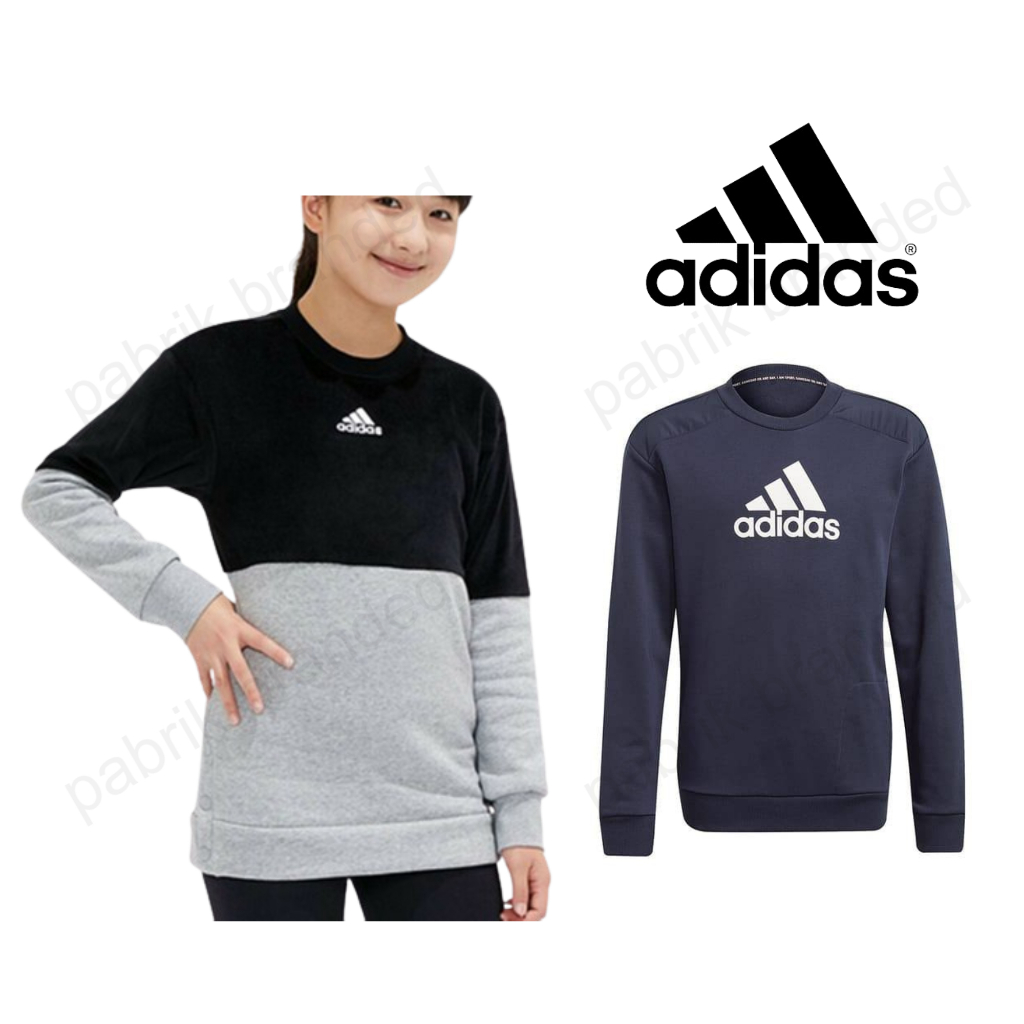 pabrik branded adidas sweater sweatshirt crewneck unisex hoodie anak 8-10 11-12 tahun hoodie sweater