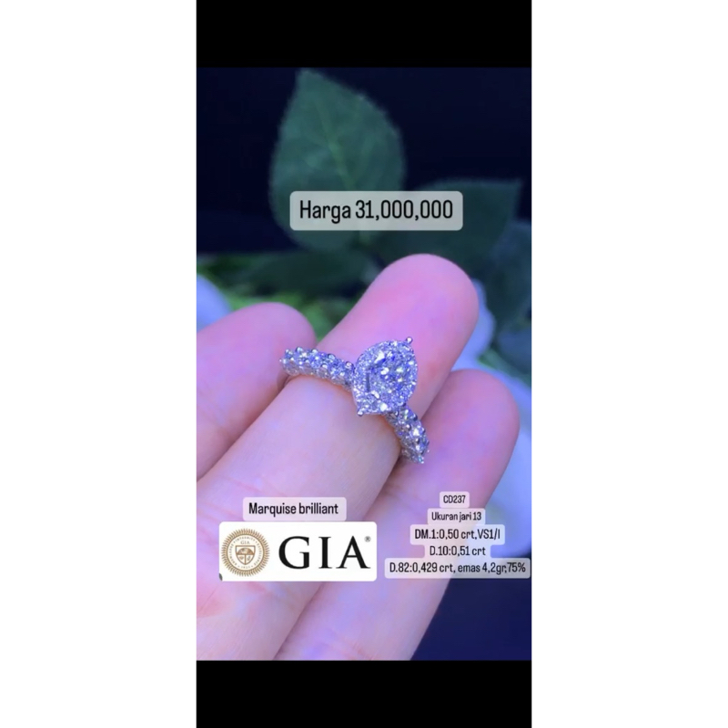 cincin emas berlian SERTIFIKAT GIA new colection