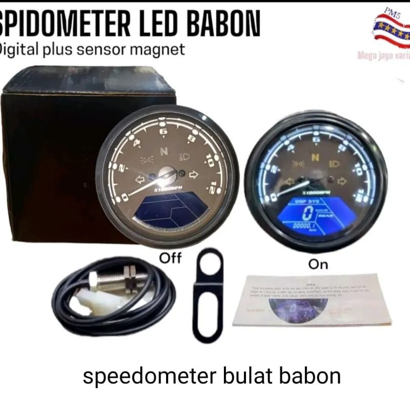 Speedometer Digital Bulat Babon