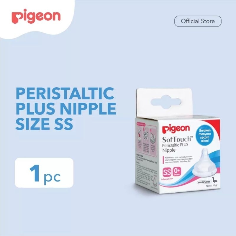 Pigeon Perisltaltic Plus Nipple S,M,LL, LLL / Dot  Bayi