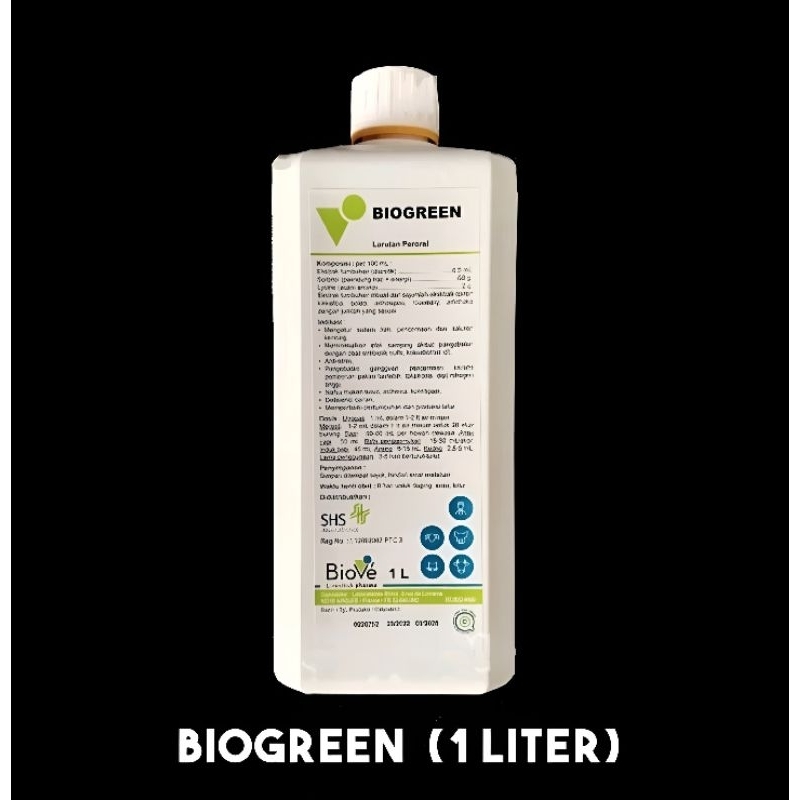 Biogreen SHS 1 Liter Suplemen Hewan Unggas Ayam Babi 1L Bio Green