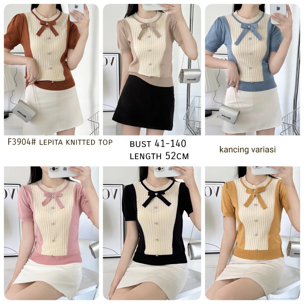 F3904 Lepita Knitted Top / Pakaian Wanita / Atasan / Blouse