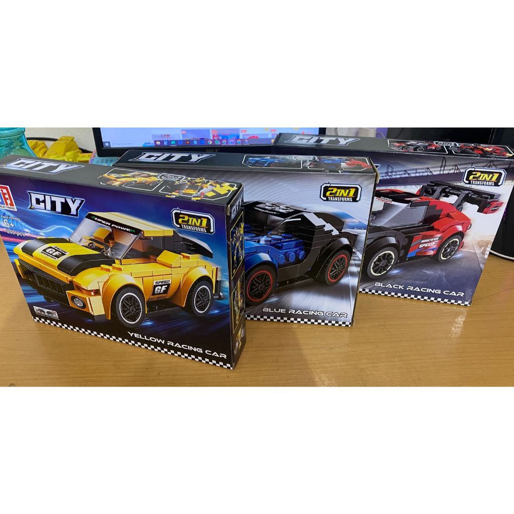 DIY Brick Block Mainan Balok Building | Block Racing Car GTR 2in1 - 123-559 Series