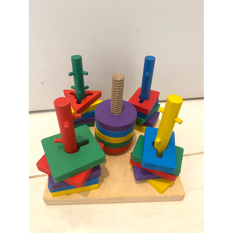 

Preloved Mainan Edukasi Bangun Datar Wooden Toys