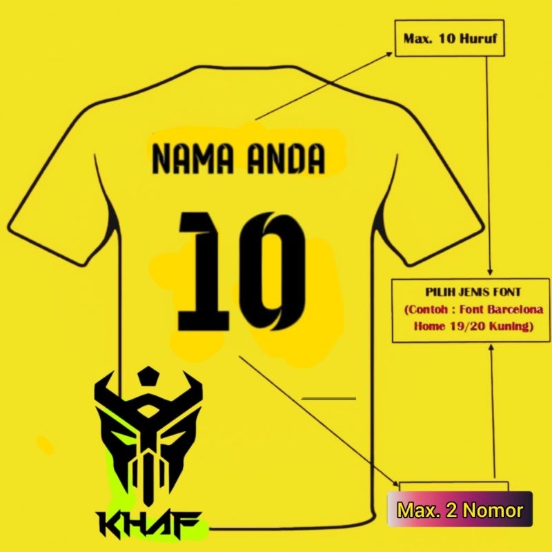 SABLON NAMA NOMOR PUNGGUNG & SPONSOR POLYFLEX