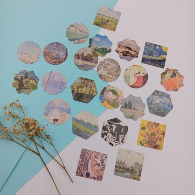 

stiker lukisan/sticker/stiker aesthetic/stiker lucu