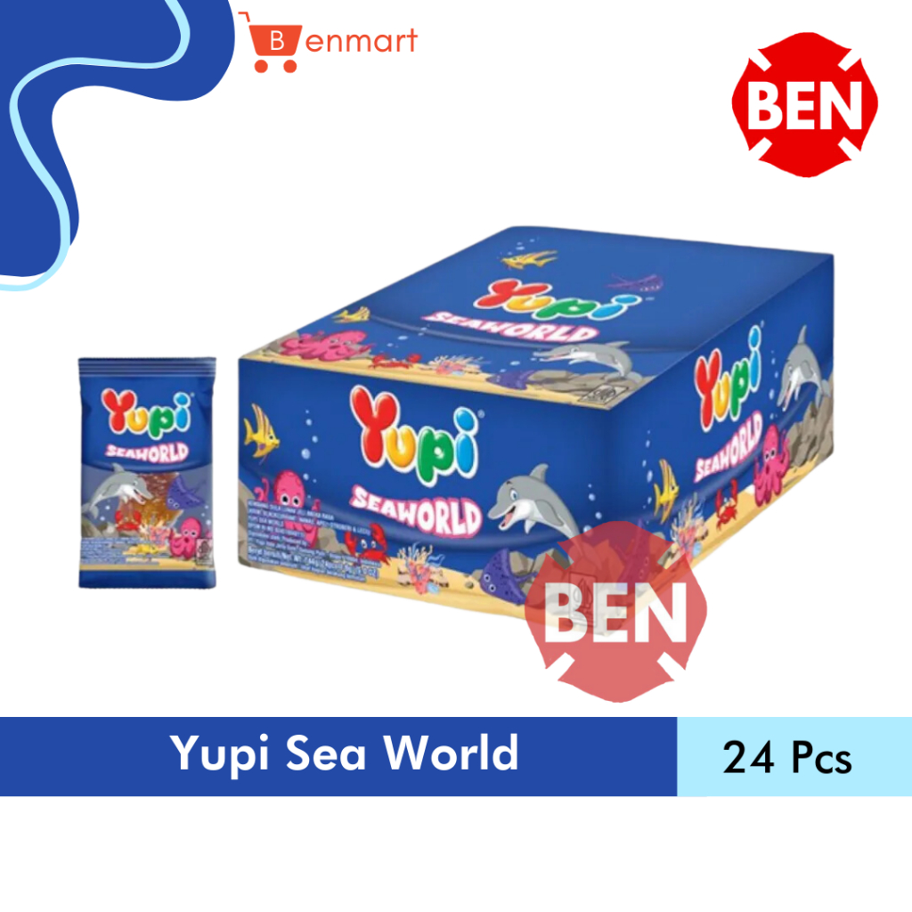 

PERMEN YUPI SEAWORLD 1 PAK ISI 20 PCS - Sachet Saset biru gummy yupi pak dus